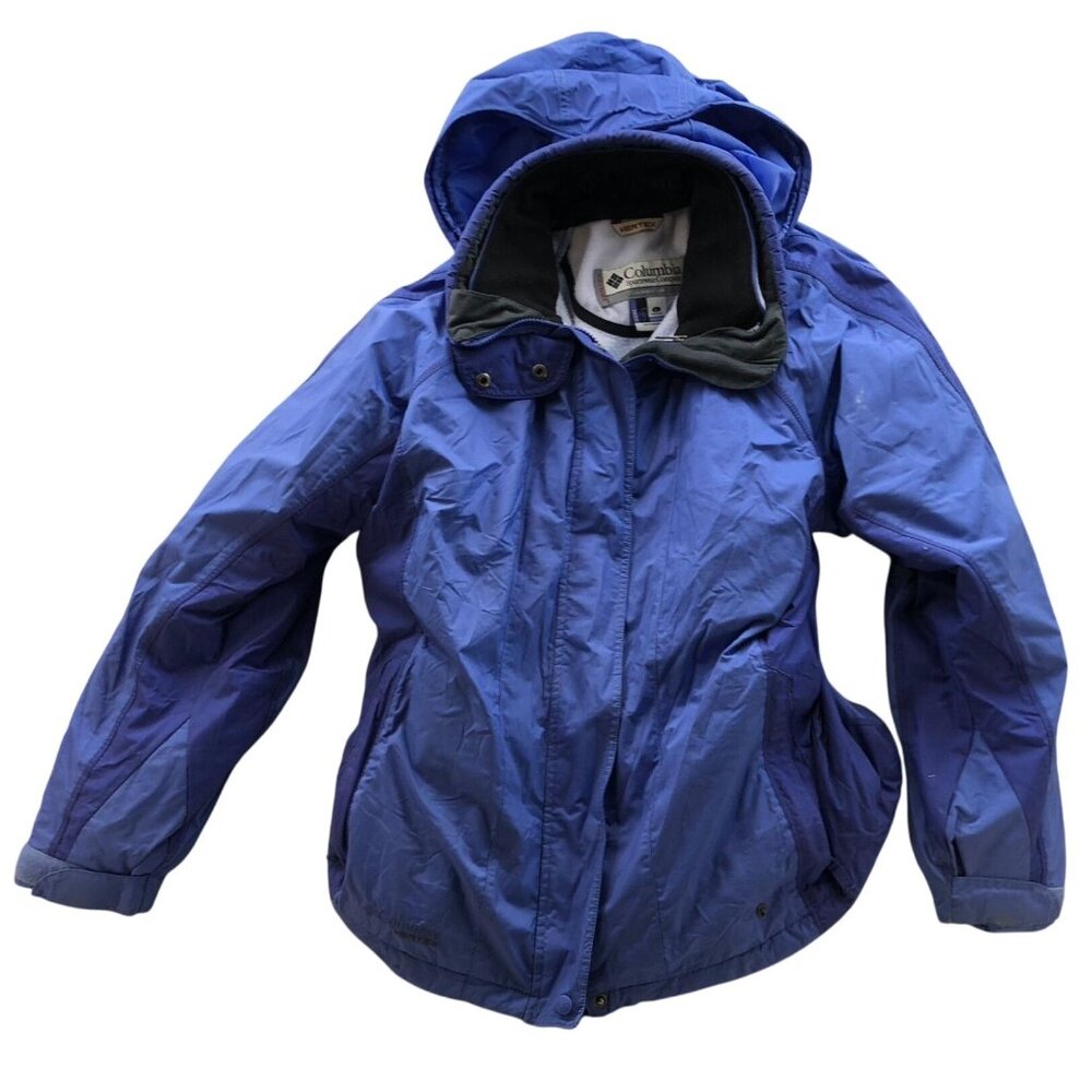 Columbia Womens Interchange Jacket Large Hooded Vertex Full Zip Outdoors Bugaboo